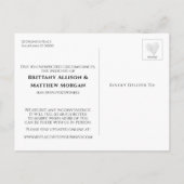 Eukalyptus Änderung der Pläne für verspätete Hochz Postkarte (Rückseite)