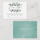 Eukalyptus Anemone Baby Duschdusche Windelwanne Begleitkarte (Vorne/Hinten)