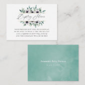 Eukalyptus Anemone Baby Shower Shower Shower Showd Begleitkarte (Vorne/Hinten)