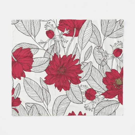 Eukalyptus Anemone Fleecedecke (Vorderseite (Horizontal))