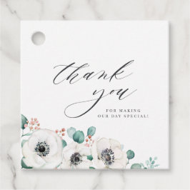 Eukalyptus anemone floral danke Ihnen Hochzeit Geschenkanhänger