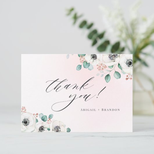 Eukalyptus anemone floral rustikale danke (Stehend Vorderseite)