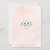 Eukalyptus anemone florale rustikale Hochzeitspart Einladung (Rückseite)