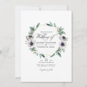 Eukalyptus Anemone Geometric QR Code UAWG Wedding Einladung (Vorderseite)