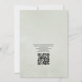 Eukalyptus Anemone Geometric QR Code UAWG Wedding Einladung (Rückseite)