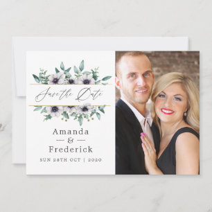 Eukalyptus-Anemone-Geometrische Hochzeit Save The Date