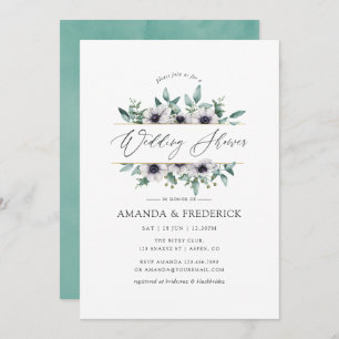 Eukalyptus Anemone Geometrischer Polterabend Einladung