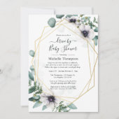 Eukalyptus Anemone Geometrisches Laufwerk durch Du Einladung (Vorderseite)