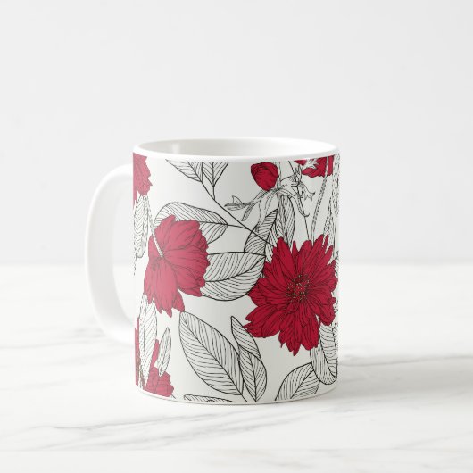 Eukalyptus Anemone Kaffeetasse (Vorderseite Links)