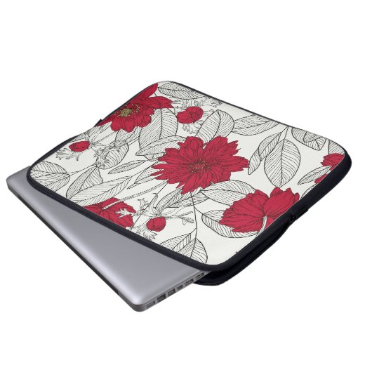 Eukalyptus Anemone Laptopschutzhülle (Vorne Knopf)