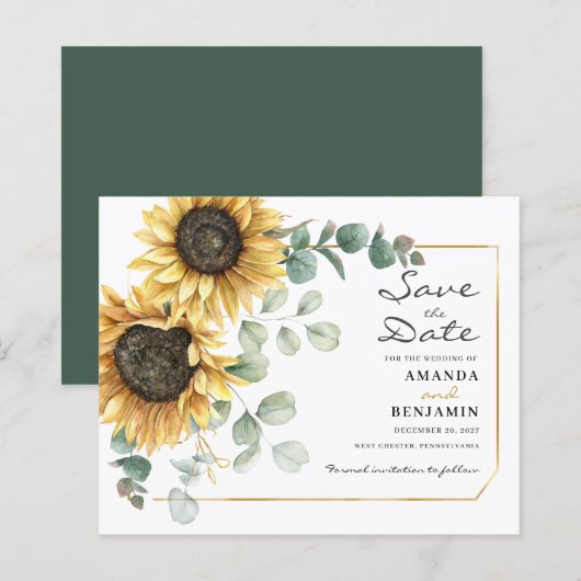 Eukalyptus Ankündigung Datum freihalten (Vorne/Hinten)