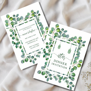 Eukalyptus-Aquarell botanisch Ramadan Iftar Einladung