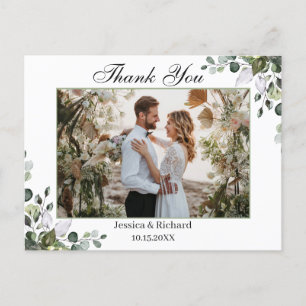 Eukalyptus-Aquarell-Dankeschön-FOTO-Postkarte Postkarte