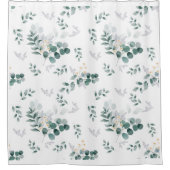 Eukalyptus-Aquarell Duschvorhang (Vorderseite)