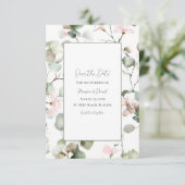 Eukalyptus-Aquarell-Flat-Save-the-Date-Karte Save The Date (Stehend Vorderseite)