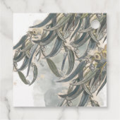 Eukalyptus-Aquarell Verlasse Grünpflanzen Kinderdu Geschenkanhänger (Rückseite)