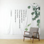 Eukalyptus-Aquarell Wandteppich (Beispiel (Horizontal))