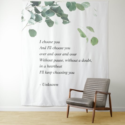 Eukalyptus-Aquarell Wandteppich (Beispiel)