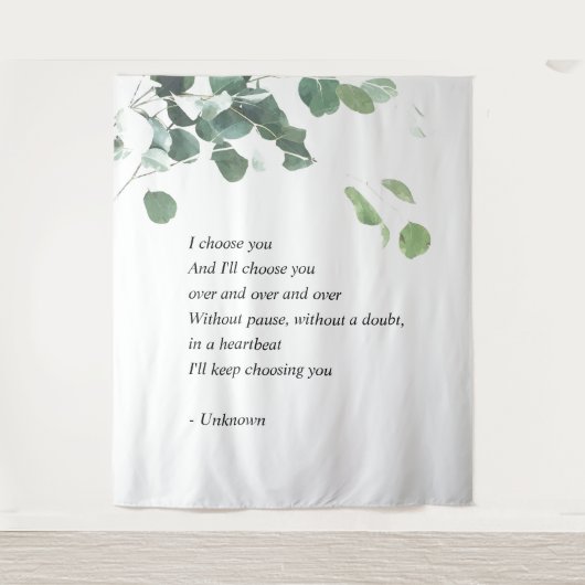 Eukalyptus-Aquarell Wandteppich (Vorderseite)