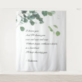 Eukalyptus-Aquarell Wandteppich (Vorderseite)