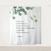 Eukalyptus-Aquarell Wandteppich (Vorderseite)