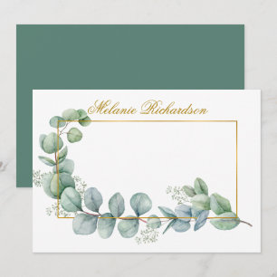 Eukalyptus-Aquarellbilder Verlasst Grünflächen Mitteilungskarte