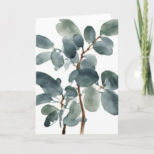 Eukalyptus - Aquarellblumen Karte
