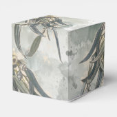 Eukalyptus-Aquarellfarben Blätter Grünes Brautpart Geschenkschachtel (Rückseite)