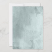 Eukalyptus | Aquarellgrüne Taufbecken Party Einladung (Rückseite)