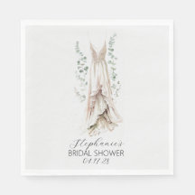 Eukalyptus-Aquarellkleid und Brautparty