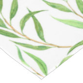 Eukalyptus-Aquarellmuster auf Weiß Tischdecke (Schrägansicht)