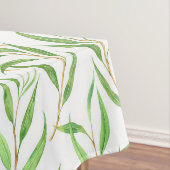 Eukalyptus-Aquarellmuster auf Weiß Tischdecke (Beispiel)