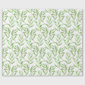 Eukalyptus-Aquarellmuster auf weißer Verpackung pa Geschenkpapier (Flach)