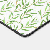 Eukalyptus-Aquarellmuster auf weißer Verpackung pa Schreibtischunterlage (Ecke)