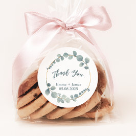 Eukalyptus-Aquarellsticker Runder Aufkleber