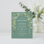 Eukalyptus Arch Wedding Einladung (Stehend Vorderseite)