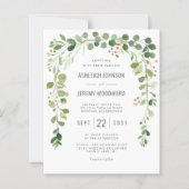Eukalyptus Arch Wedding Einladung (Vorderseite)