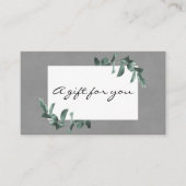 Eukalyptus auf dem Grauschein Visitenkarte (Vorderseite)