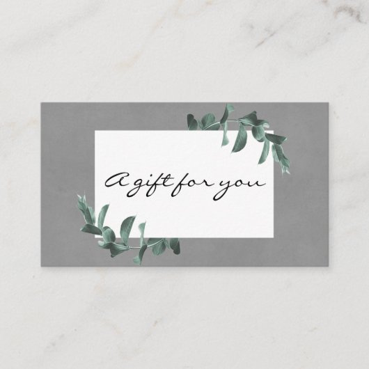 Eukalyptus auf dem Grauschein Visitenkarte (Vorderseite)