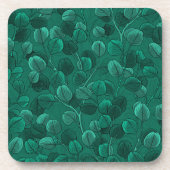 Eukalyptus auf Grün Getränkeuntersetzer (Vorderseite)