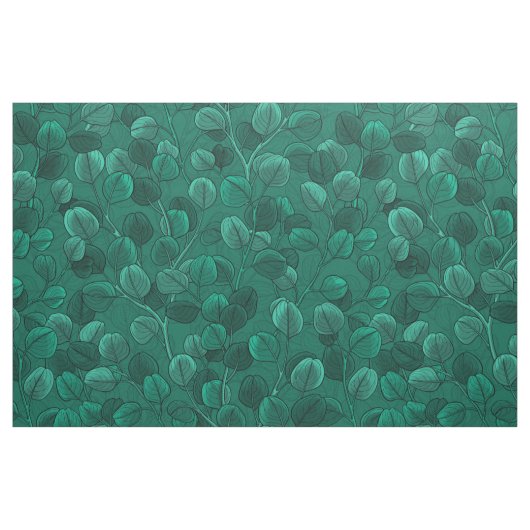 Eukalyptus auf Grün Stoff (Fat Quarter (45,7 x 55,9 cm))