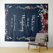 Eukalyptus aus Burgund bei unserer Hochzeit willko Wandteppich (Beispiel (Horizontal))