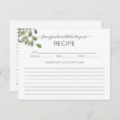 Eukalyptus aus der Grandma's Kitchen Recipe Card Begleitkarte (Vorne/Hinten)