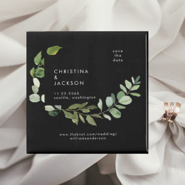 Eukalyptus B/W Hochzeitsplatz Save the Date Magnet