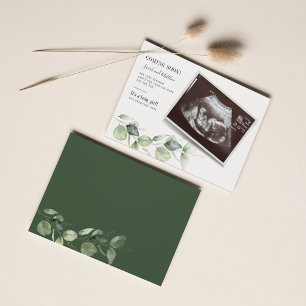 Eukalyptus-Baby-Blätter Schwangerschaft Ankündigung