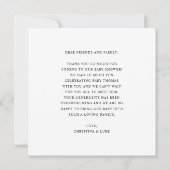 Eukalyptus Baby Dusche Aquarellfarben Danke Karte (Rückseite)