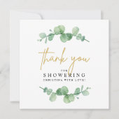 Eukalyptus Baby Dusche Aquarellfarben Danke Karte