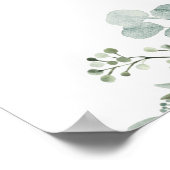 Eukalyptus Baby Dusche Begrüßungszeichen Poster (Ecke)