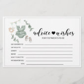 Eukalyptus Baby Dusche Eltern Ratschläge Wünsche Briefpapier (Vorderseite)