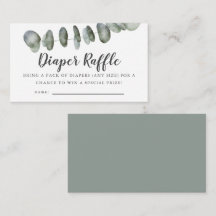 Eukalyptus Baby Showdiaper Raffle Ticket